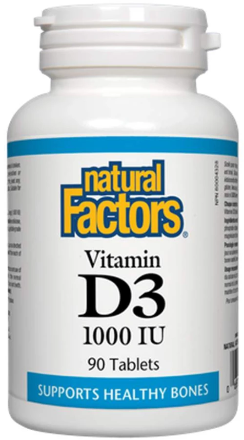 Natural Factors Vitamin D3 1000 IU [90 Ταμπλέτες]