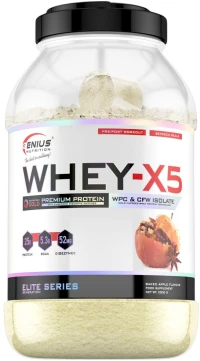 Genius Nutrition Whey-X5 [2000 Γραμμάρια] Ψητό μήλο