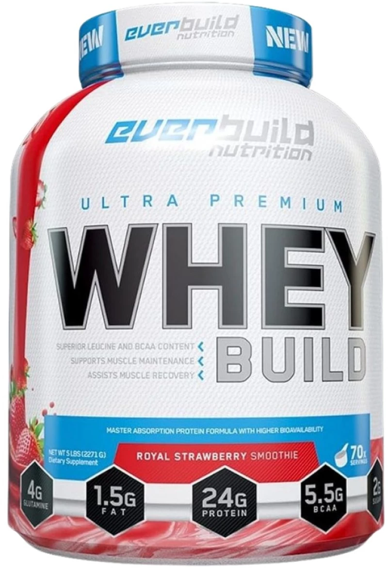 EverBuild Ultra Premium Whey Build [2270 Γραμμάρια] Smooth φράουλα
