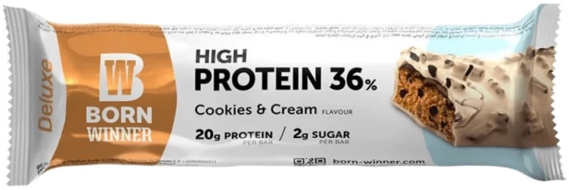 Born Winner Deluxe 36% High Protein Bar [55 Γραμμάρια] Μπισκότα με κρέμα