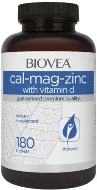 BIOVEA Cal-Mag-Zinc + Vitamin D [180 Ταμπλέτες]