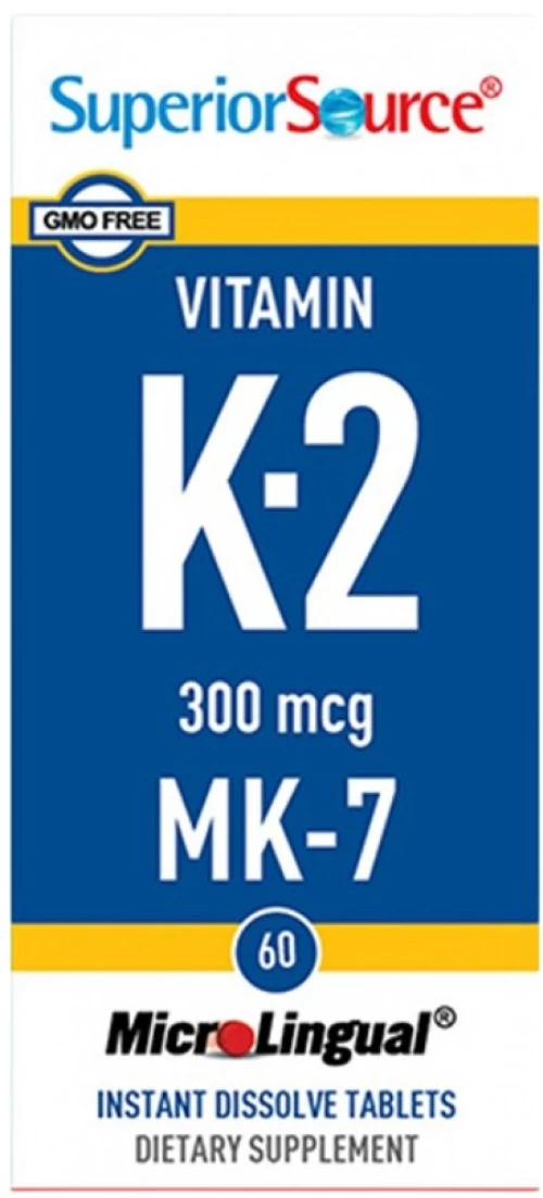 SuperiorSource Vitamin K-2 MK-7 300 mcg [60 Υπογλώσσια δισκία]
