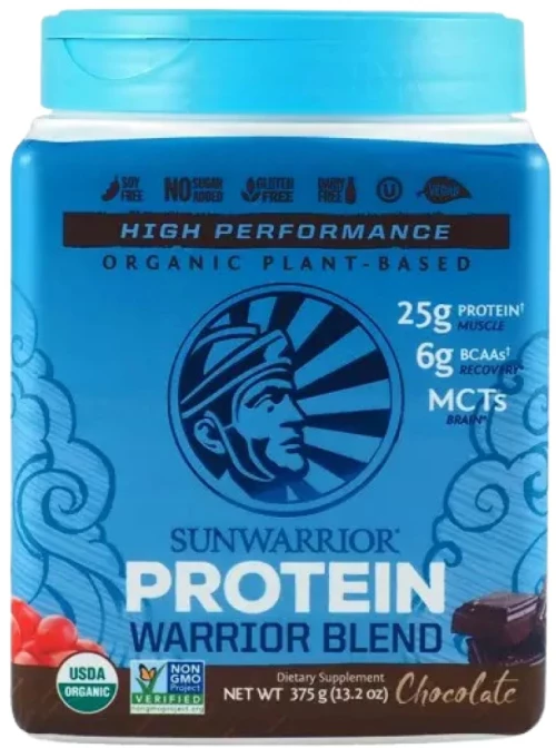 Sunwarrior Protein Warrior Blend | with Pea, Hemp & Goji Berry [375 Γραμμάρια] Σοκολάτα