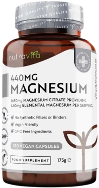 NutraVita Magnesium Citrate 440 mg [180 Κάψουλες]