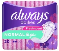 Always Dailies Fresh Scent Normal To Go Singles Σερβιετάκια X 20 Τμχ