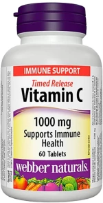 Webber Naturals Vitamin C 1000 mg | Timed Release [60 Ταμπλέτες]