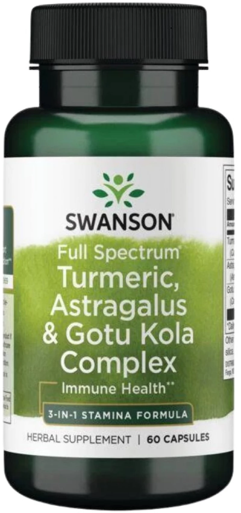 Swanson Full Spectrum Turmeric, Astragalus & Gotu Kola Complex [60 Κάψουλες]