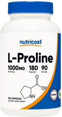 Nutricost L-Proline 500 mg [180 Κάψουλες]