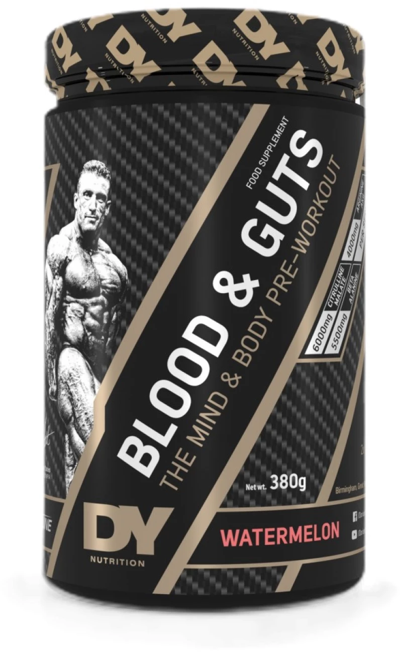 Dorian Yates Nutrition ShadowLine Blood & Guts | The Mind & Body Pre-Workout [380 Γραμμάρια] Καρπούζι