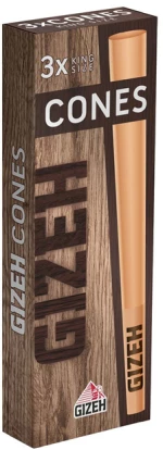 Gizeh Cone Κώνος Brown Ακατέργαστο - King Size 3τεμ.