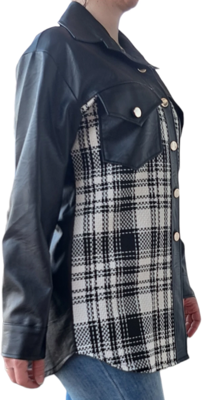 ΠΟΥΚΑΜΙΣΟ TARTAN ΜΑΥΡΟ