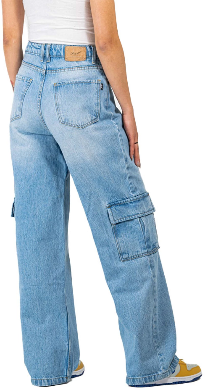 Reel Mia Cargo Denim Pant Light Blue