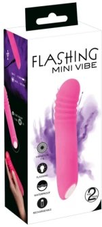 Δονητής Flashing Mini Vibe ροζ