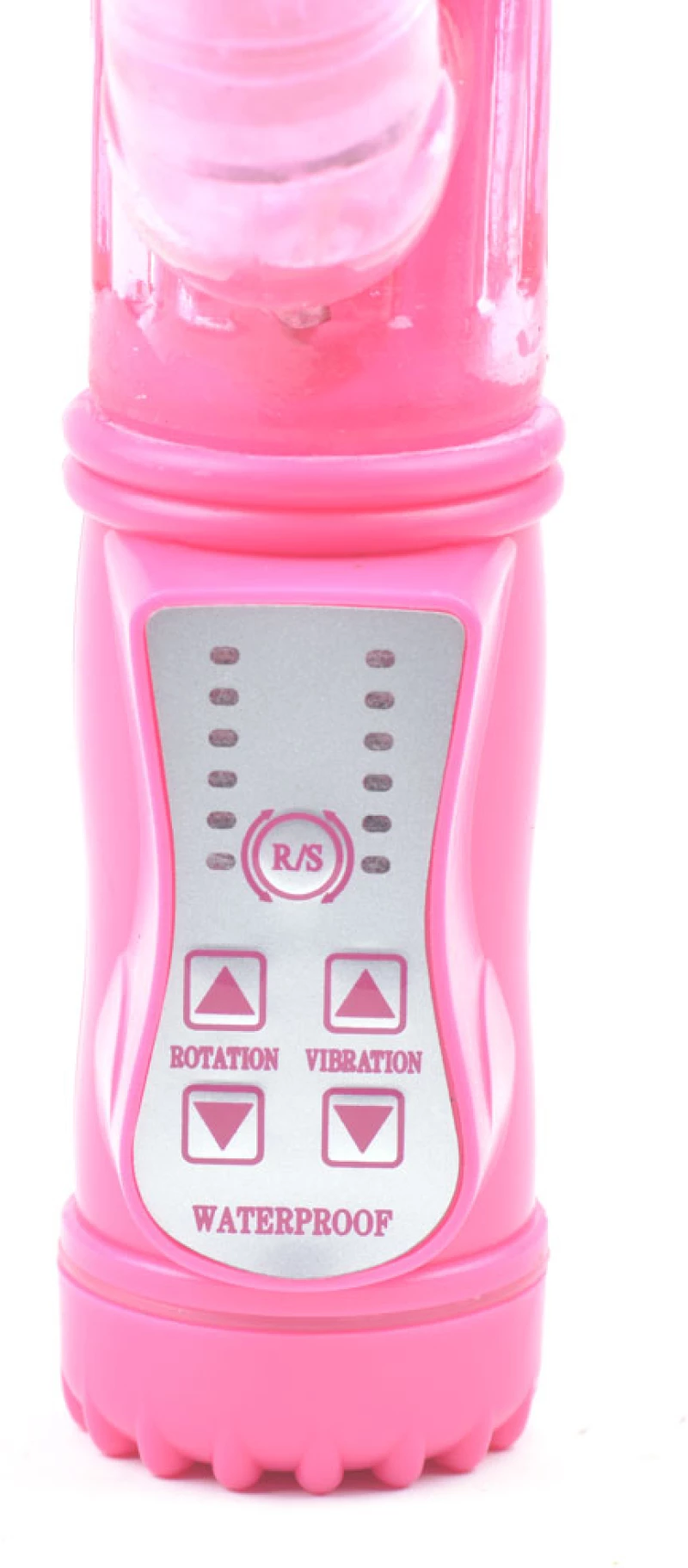 USB Rechargeable Pink Color Rabbit Pearls Vibrator