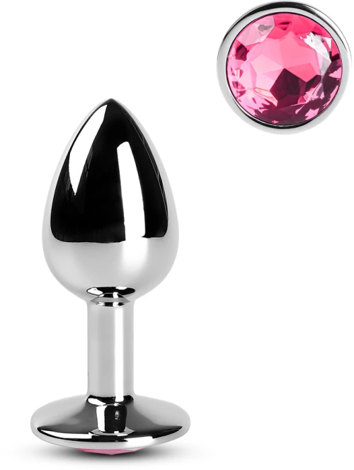 Pink Small Metallic Anal Plug