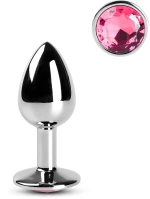 Pink Small Metallic Anal Plug