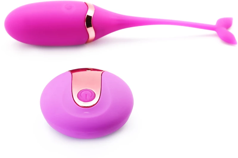 Purple 10 Speeds USB Silicone Vibrating Egg 15 cm