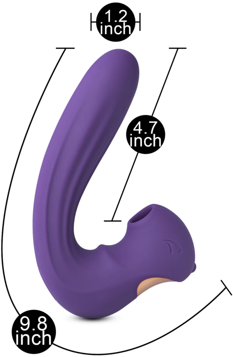 10-Speed Purple Color Silicone Clitoral Squirrel Vibrator