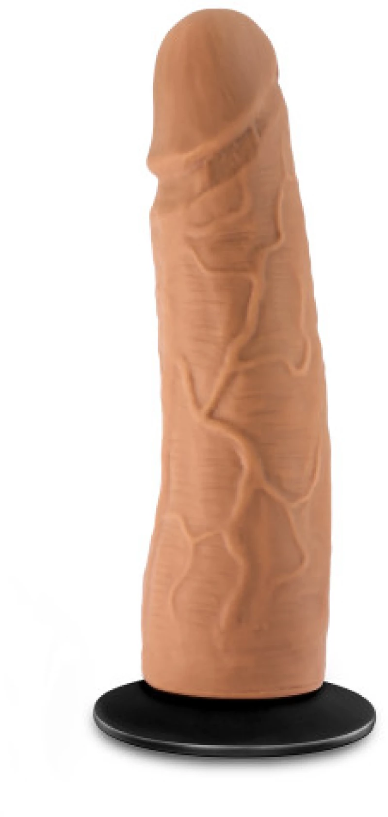 LOCK ON Dynamite dildo with suction cup adapter Mocha 17.7 x 5 c