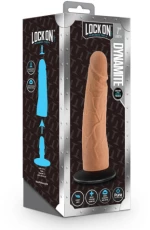 LOCK ON Dynamite dildo with suction cup adapter Mocha 17.7 x 5 c