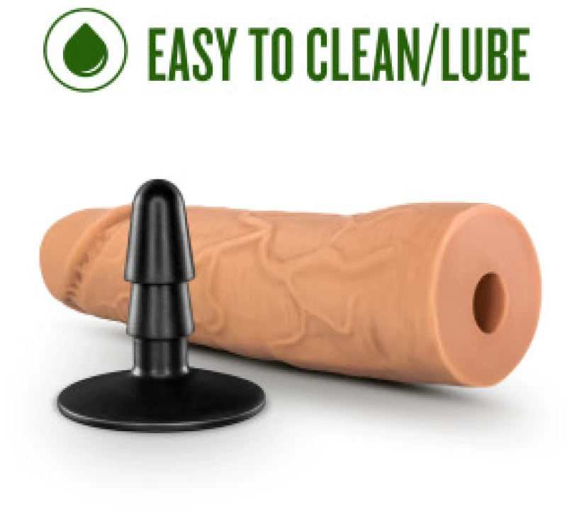 LOCK ON Dynamite dildo with suction cup adapter Mocha 17.7 x 5 c