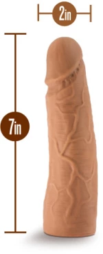 LOCK ON Dynamite dildo with suction cup adapter Mocha 17.7 x 5 c