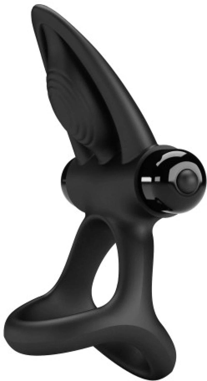 PRETTY LOVE shaft and testicles Vibration Ring BLACK