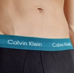 Ανδρικά boxer Calvin Klein - Μαύρο με χρωματιστό λάστιχο - 3 pack