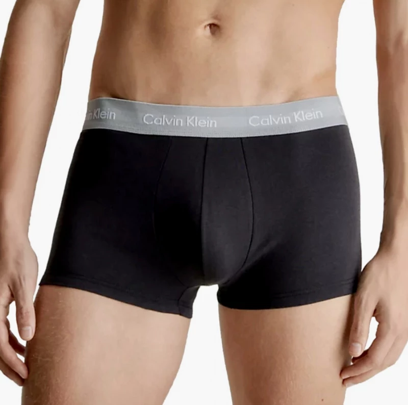 Ανδρικά boxer Calvin Klein - Μαύρο με χρωματιστό λάστιχο - 3 pack