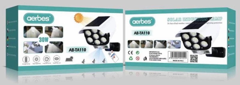 Ηλιακή Κάμερα Παρακολούθησης Aerbes 30W ΑΒ-ΤΑ110 Άσπρη