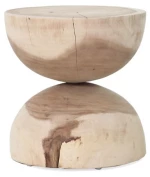 TS Wood Σκαμπό Pia από ξύλο Munggur 40x40cm - 721034