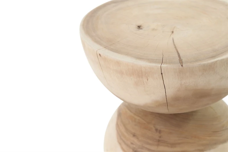 TS Wood Σκαμπό Pia από ξύλο Munggur 40x40cm - 721034
