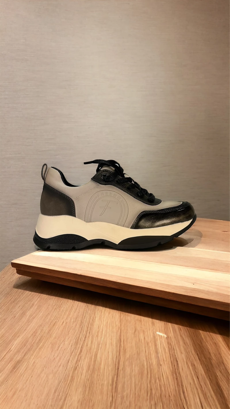 Sneaker Μπεζ - Μαύρο Γυναικείο 249036