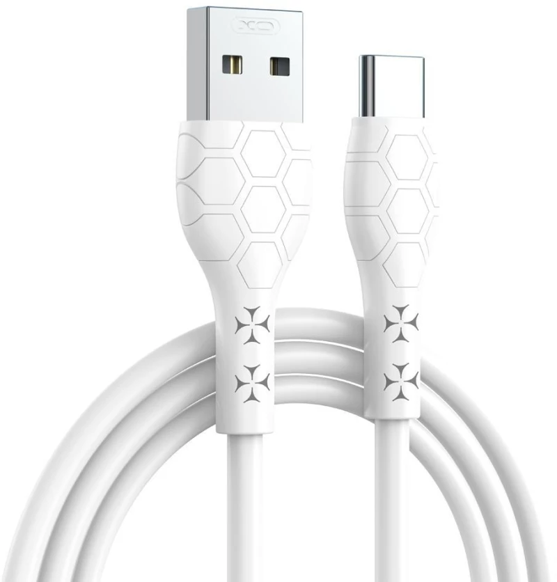 XO NB240 FOOTBALL ΚΑΛΩΔΙΟ ΦΟΡΤΙΣΗΣ TYPE-C SOFT RUBBER CABLE, ΛΕΥΚΟ