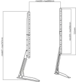 ATC Επιτραπέζια Βάση TV 23-70, Vesa800x400, Μαύρη (ATC-2370)