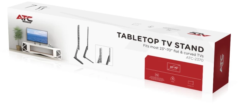 ATC Επιτραπέζια Βάση TV 23-70, Vesa800x400, Μαύρη (ATC-2370)