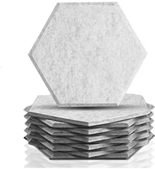 Audiodesigner PET Hexagon Grey Ηχοαπορροφητικά Πάνελ 20 cm με Βενζινόκολλα (Σετ)