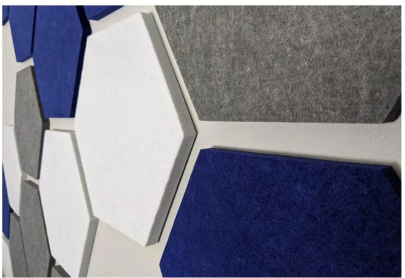 Audiodesigner PET Hexagon Grey Ηχοαπορροφητικά Πάνελ 20 cm με Βενζινόκολλα (Σετ)