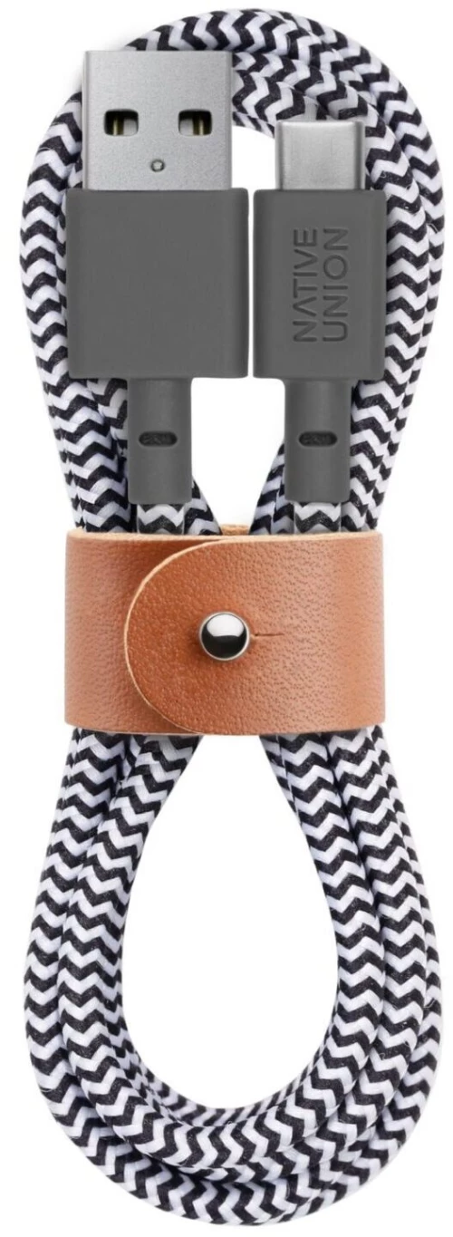 Native Union Belt Cable USB-A to USB-C, 1.2m, Zebra