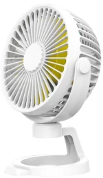 XO MF78 4-inch desktop/bracket adjustable angle fan 1200mAh White