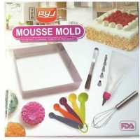Σετ τετράγωνο τσέρκι-MOUSSE MOLD