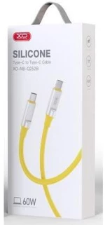 XO NB-Q252B PD 60W TYPE-C ΣΕ TYPE-C LIQUID ΚΑΛΩΔΙΟ ΦΟΡΤΙΣΗΣ ΣΙΛΙΚΟΝΗΣ, ΚΙΤΡΙΝΟ