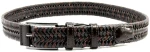 LEGEND Ανδρική μαύρη-καφέ δερμάτινη ζώνη LGD-354/B23