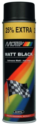 Σπρέι Βαφής Ακριλυκό Μαύρο Ματ Motip 04006 500ml (CAR0010520)