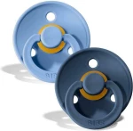 Bibs Πιπίλες Καουτσούκ για 6-18m Sky Blue-Steel Blue 2τμχ No2