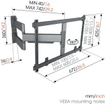 Vogel's TVM 5845 Full-Motion TV Wall Mount 55"-100"