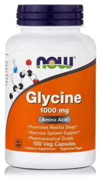 Glycine 1000 mg 100 φυτοκάψουλες Γλυκίνη - Now / Αμινοξέα Χάπια