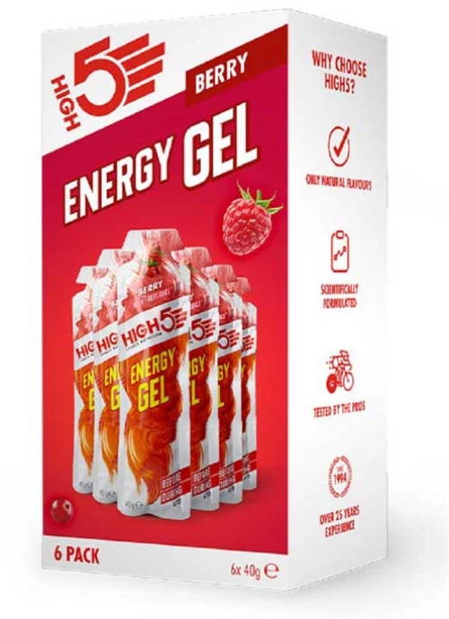 Energy Gel Pack 6 x 40g - High5 - Μούρο (Berry)