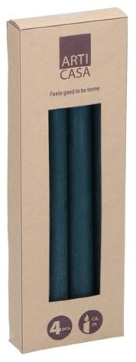 Κερί κηροπηγίου μπλέ σκούρο 4τμχ 8,8x2,3x25,5cm