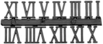 KIT  Επισκευής για Ρολόι Τοίχου (Λατινική Αρίθμιση) (Μαύρο) (OEM)